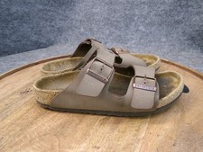 Birkenstock Women Arizona Mocha Brown Birkibuc Sandals Slide Size 33 US 2 Narrow