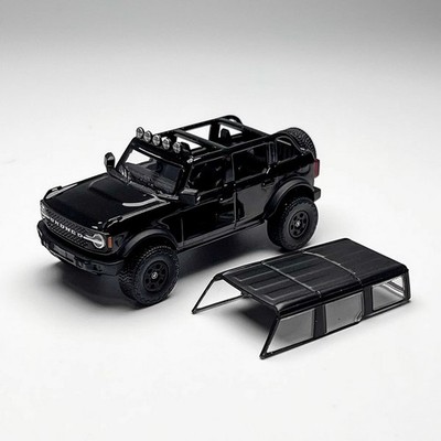 SHADOW PRO Scale 1/64 Ford Bronco Black Diecast Model Toy Collection Gift 