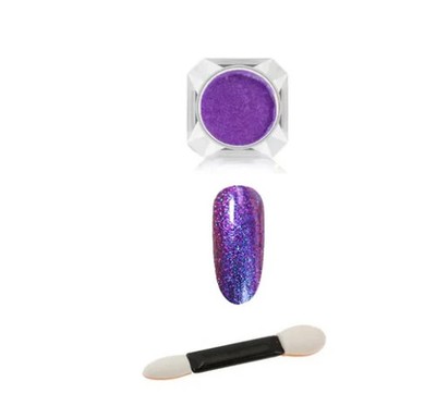 Nagelpulver Staub Lebendig Lila Chrom Spiegel Magic Glitzereffekt für Nägel