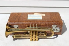 VTG Reynolds Roth Bb Cornet SN 63547 Herco Mouthpiece Tested Working w/ Case