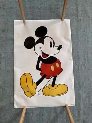 Vintage Mickey Mouse Disney Poster 1982