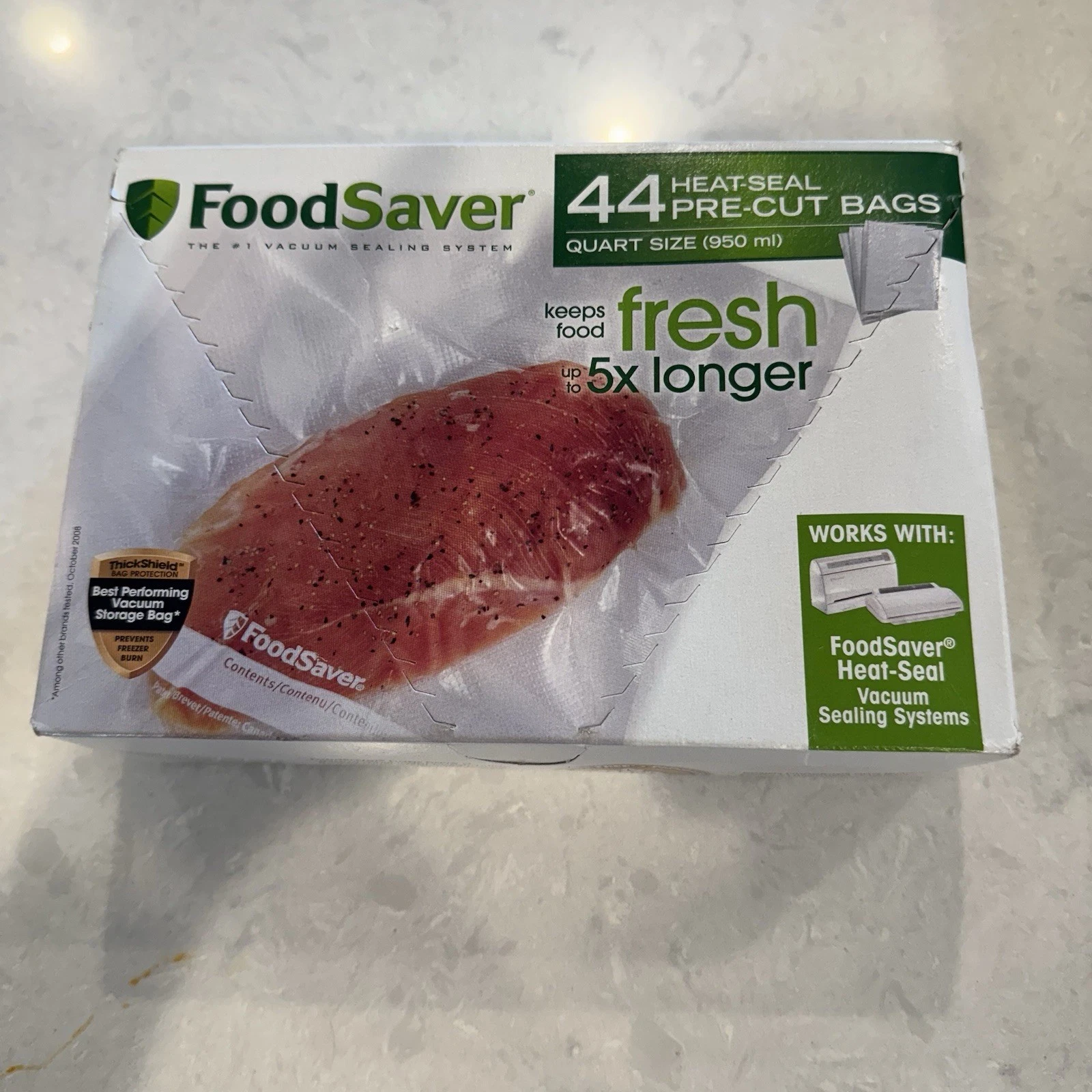Precut Vacuum Sealer Quart Bags for Food Storage and Sous Vide Cooking