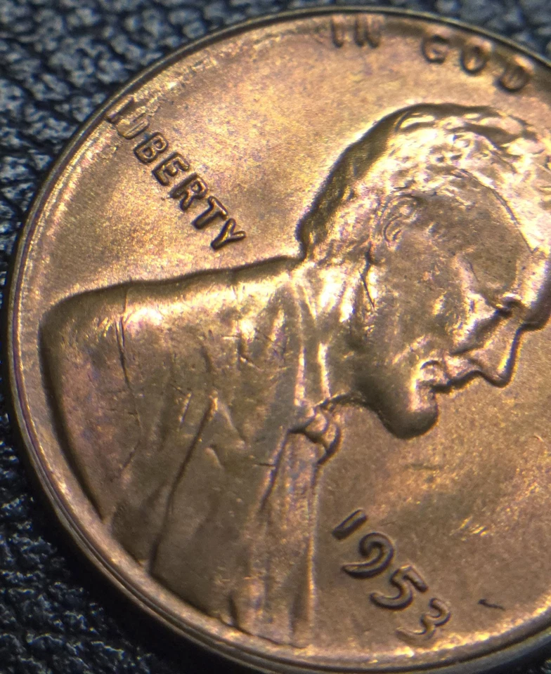 1953 Lincoln Wheat Cent • DDO Variety • Strike Error • Clash Marks • Die Cracks - Image 3 of 4
