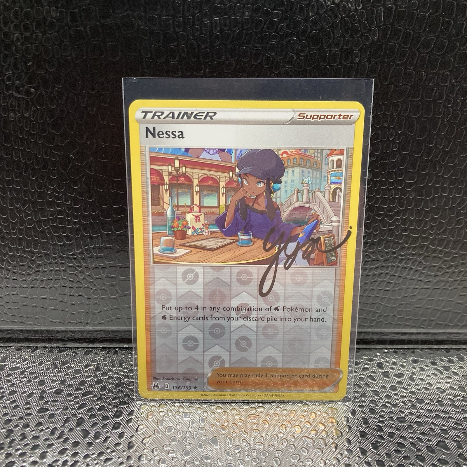 Crown Zenith #136/159 Nessa Reverse Holo Pokemon Card