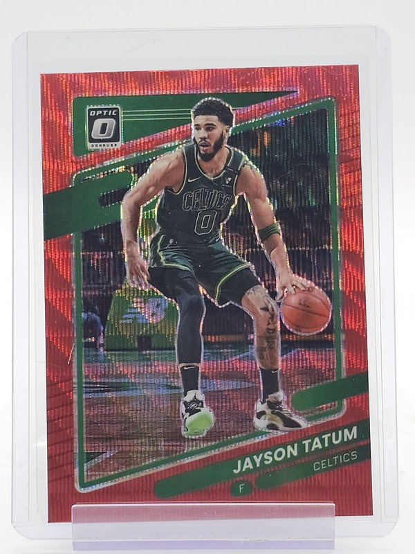 JAYSON TATUM 2021-22 DONRUSS OPTIC BASKETBALL RED WAVE PRIZM #25 CELTICS Q7262