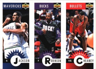 1996-97 UD CC Jackson / Robinson / Cheaney Mini-Cards Panels #M20 / M47 / M90