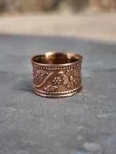 Handmade 100% Pure Copper Lovely Ring Solid Copper Wide Band Ring All Size SR680