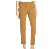 Eileen Fisher Organic Cotton Cozy Stretch Clay Brown Slim Pants Size 4