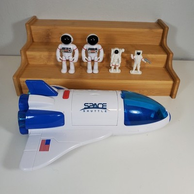 Nasa Toy Lot 4 Astronauts + Astro Venture Space Shuttle Ship Plastic Working