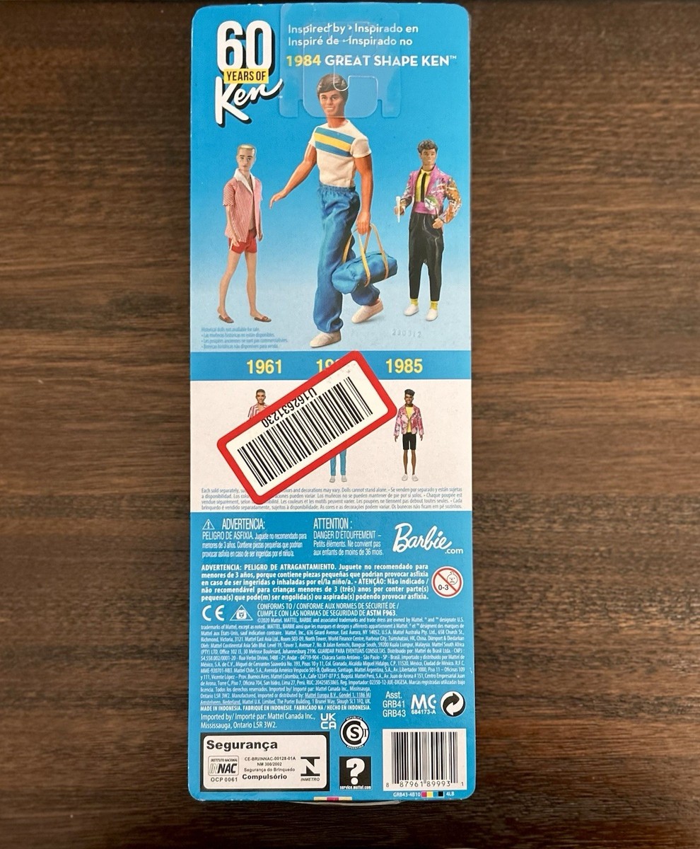 💕*NEW* 2020 Mattel Barbie Ken Doll 60 Years, Inspired by 1984
