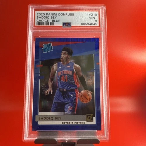 2020 Panini Donruss Basketball Choice Blue Saddiq Bey #210 PSA 9