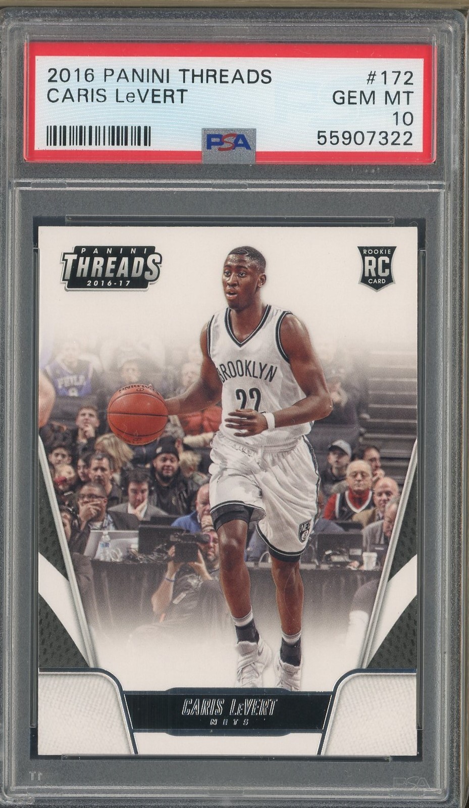 2016 PANINI THREADS ROOKIE RC BASKETBALL CARIS LEVERT #172 PSA 10 GEM MINT