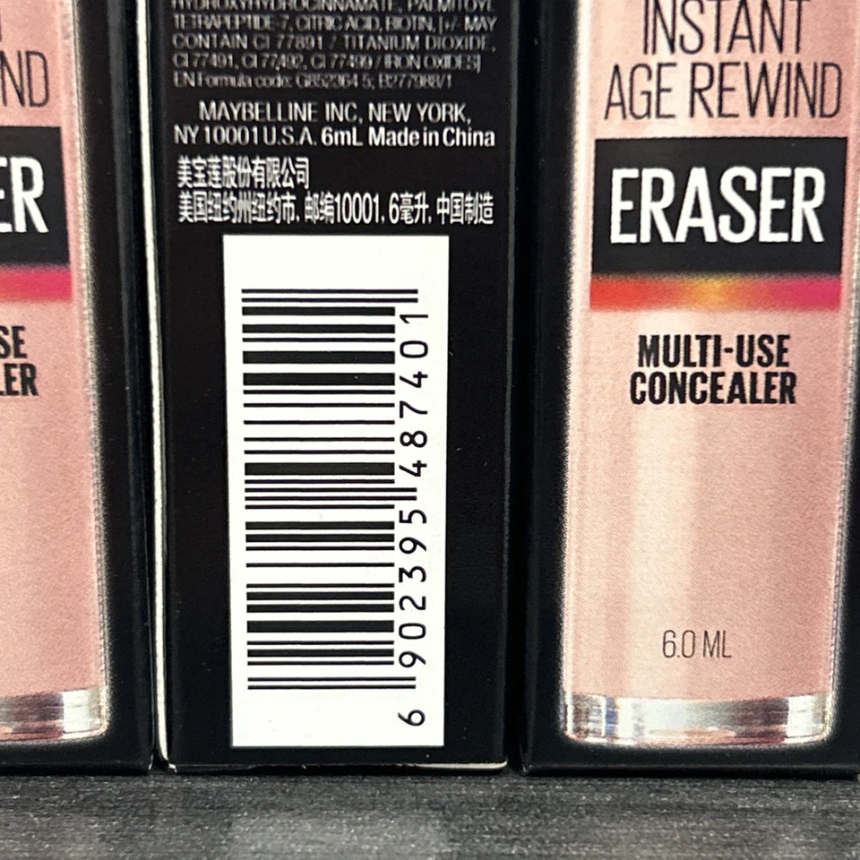 3x Maybelline Instant Age Rewind Eraser Multi‑Use Concealer 6 ml Shade 110 Fair - Image 3 of 4