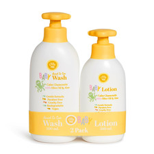 2 Pack Set Baby Calm Chamomile Head to Toe 500Ml 3-In-1 Wash  360Ml Baby Lotion