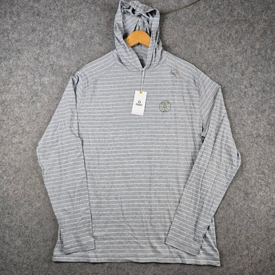 Tasc Carrollton Hoodie Mens L Gray Striped Holes Fore Hope Bamboo Performance