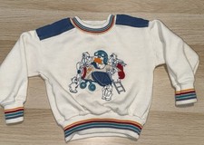 Vintage 90s Carter  s Kids Toddler Sweatshirt Embroidered Bears Stripes Sz 4T
