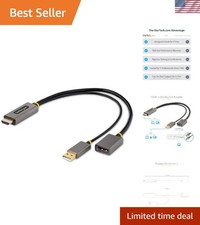 HDMI to DisplayPort Adapter 1ft Active 4K 60Hz HDR USB Powered Laptop PC Monitor
