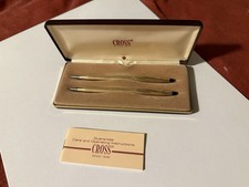 Vintage Cross 10K Gold Filled Ballpoint Pen and Pencil Set Monogrammed