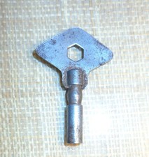 ANTIQUE VINTAGE OLD HOLLOW BARREL ROLLER SKATE KEY ALMOST 3" LONG