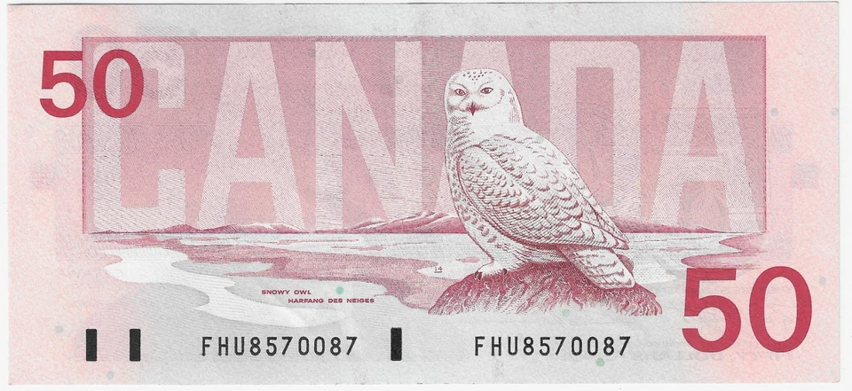 Canadá 50 Dólares 1988 Au+ "FHU" Caballero Thiessen BC-59c P 98c Foto 2 de 2