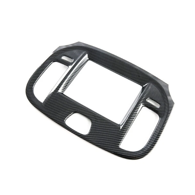 Cubierta de cuadro de navegación delantera de fibra de carbono para Chrysler 300 2015+  Foto 4 de 4