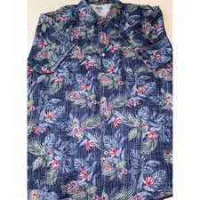IZOD XXL Floral Print Button Down Shirt Tropi...