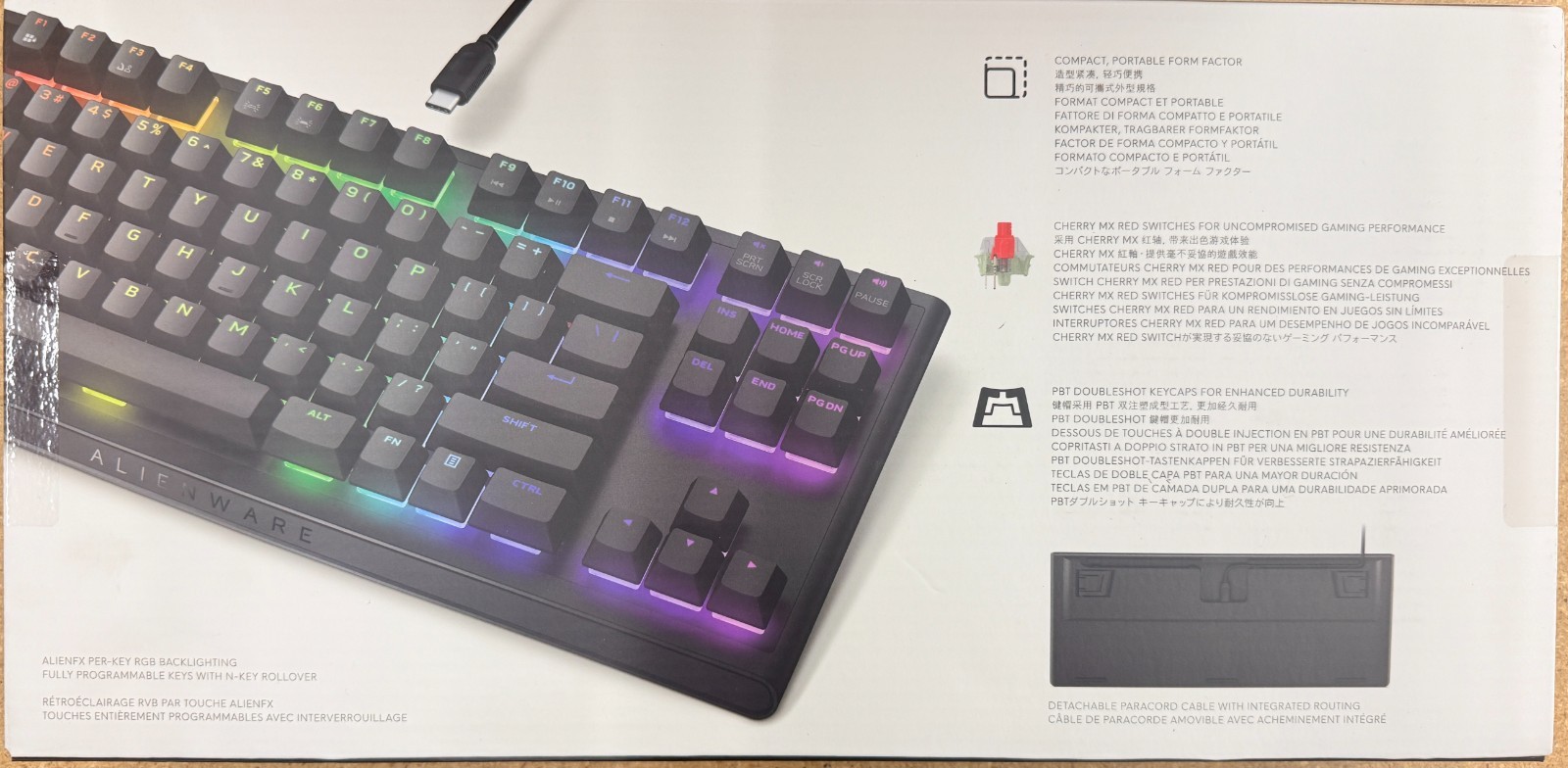 Alienware Tenkeyless Gaming Keyboard  AW420K  New Factory Sealed
