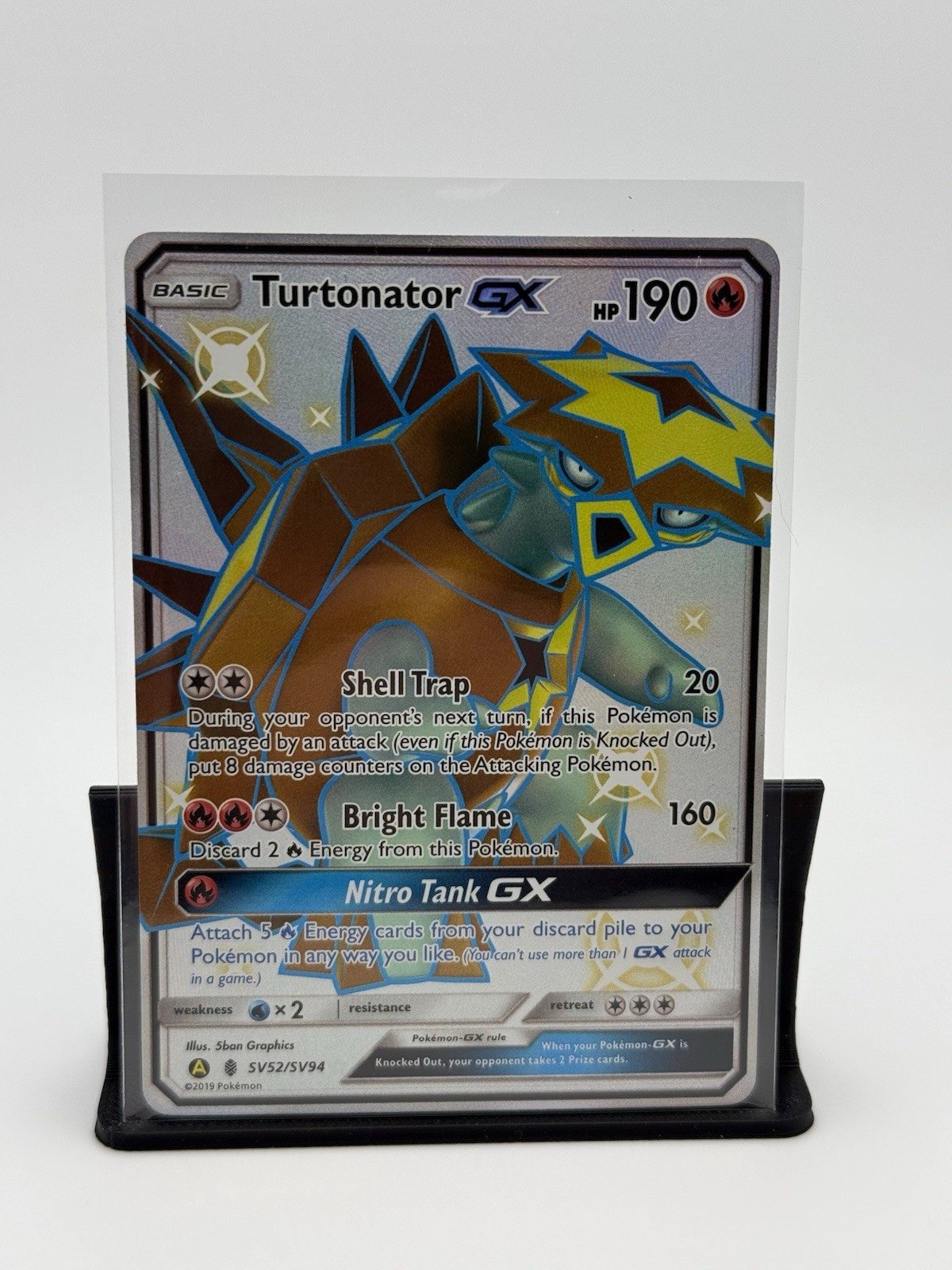 Turtonator GX - SV52/SV94 - Pokemon Hidden Fates Sun & Moon Shiny Vault NM