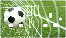 2 Pack Soccer Ball Football Light Switch / Power Socket Sticker skin vinyl cover