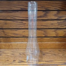 Lámpara Chimenea Vidrio Transparente, Repuesto Hurricane Globe 2 7/8" Diámetro Base x 14" H