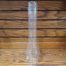 Clear Glass Lamp Chimney, Replacement Hurricane Globe 2 7/8 " Dia Base x 14" H