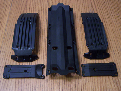 Fits Traxxas 8S X-Maxx Front Center Rear Skid Plates Tie Bar Mount Cushion 77086