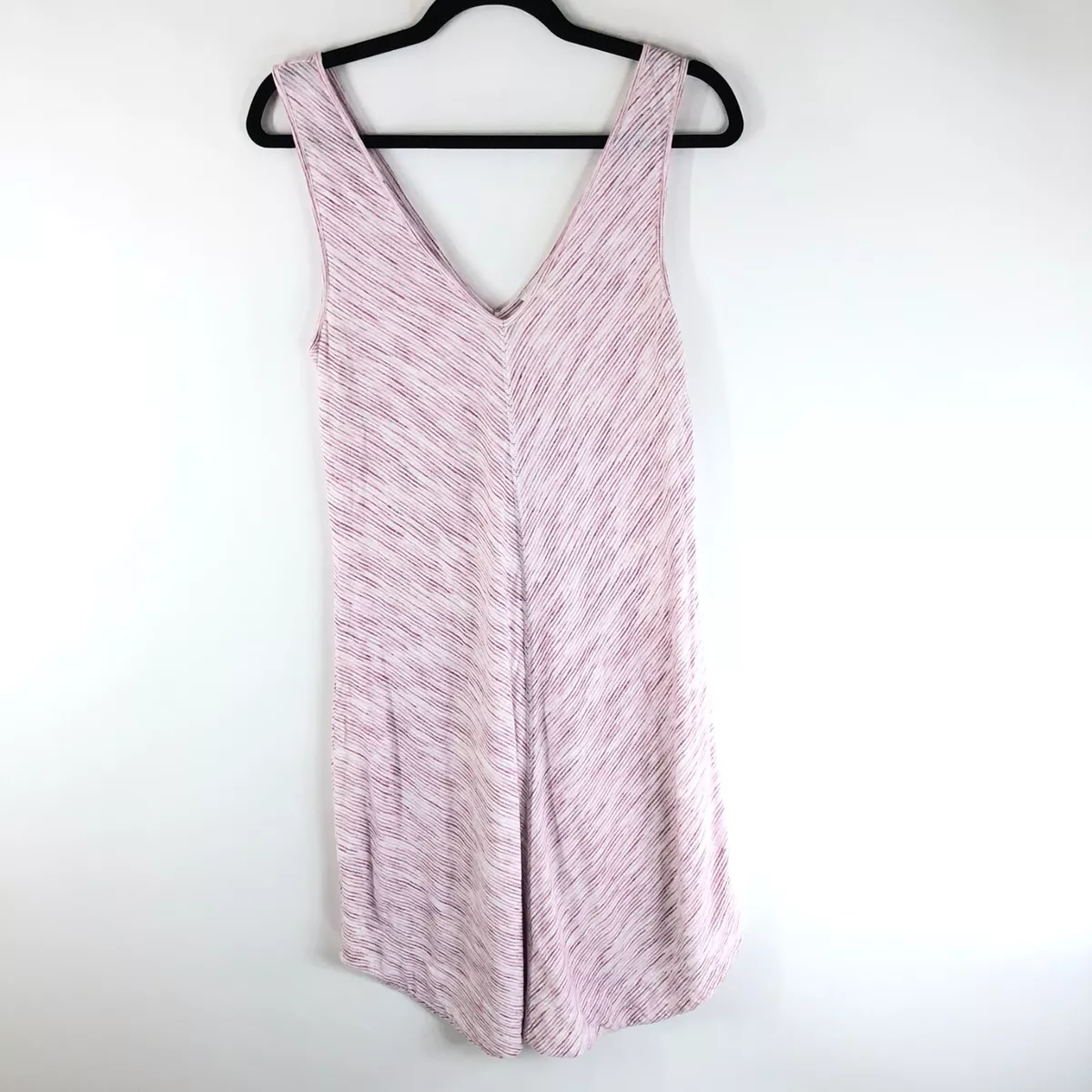 Ann Taylor LOFT Lounge Dress Cotton Blend Knit Sleeveless Striped