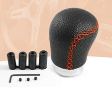 Schaltknauf Schalthebel Schwarz mit Rot Für Audi A6 A3 A4 80 90 100 200