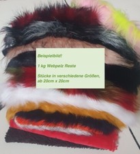 1 kg Webpelz Kunstfell Reste Stücken zum Basteln