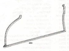 Mercedes W111 220SE 250SE 280SE Coupe and Cabriolet New Door Seal RIGHT side