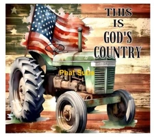 20oz Sublimation Tumbler Wrap God’s Country Tractor Ready To Press Heat Transfer