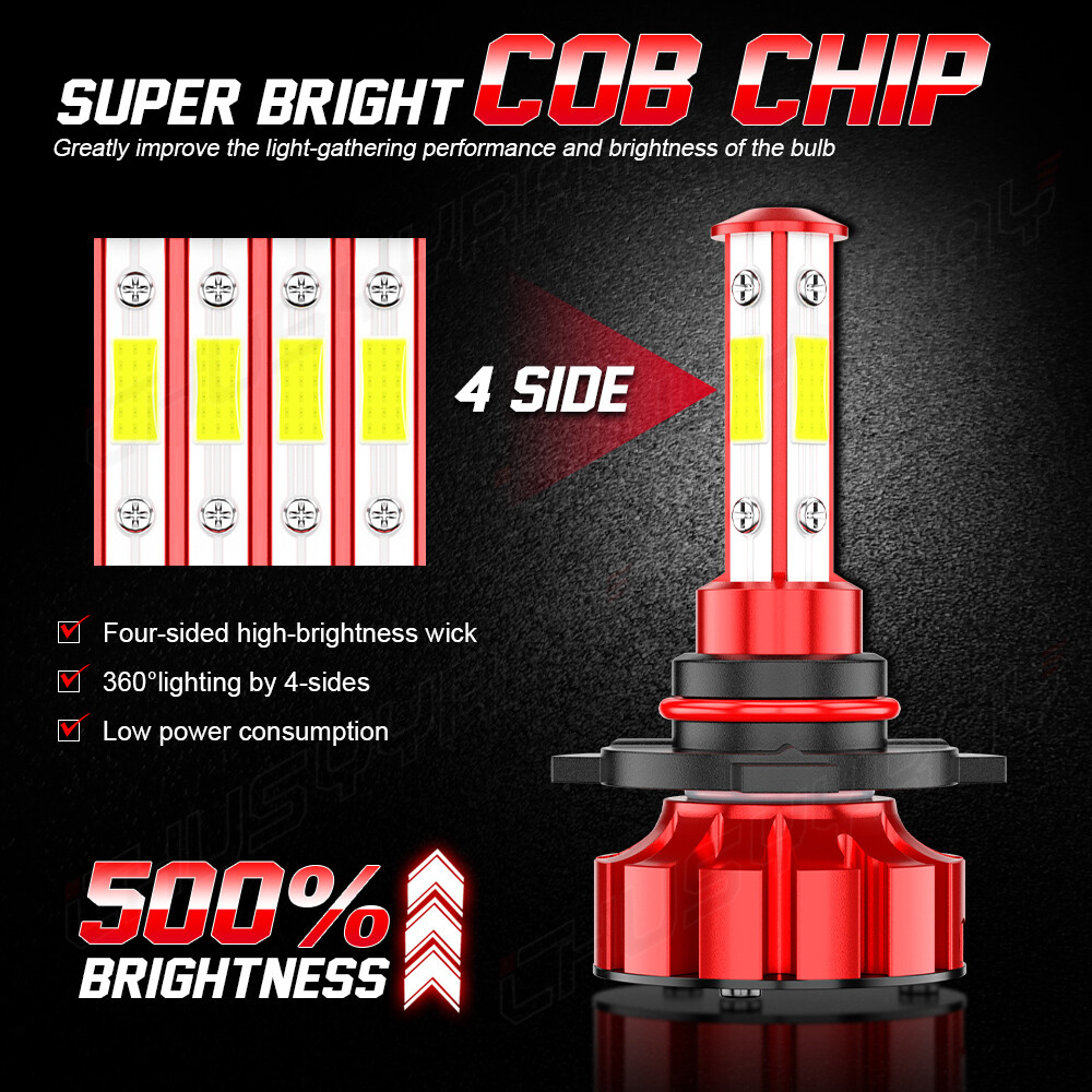 9005 & H11 LED Bulb Combo – 6000K White – Fits 2011-2015 Ford Explorer – High Beam + Fog Light – SHENKENUO