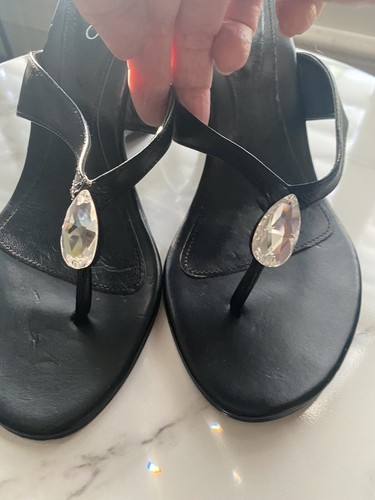 Thong Sandals Genuine Leather T Strap 