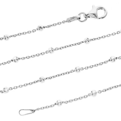STERLINGSILBER SPUR UND KUGEL BELCHER SATELLITEN PERLENKETTE ARMBAND FUSSKETTCHEN
