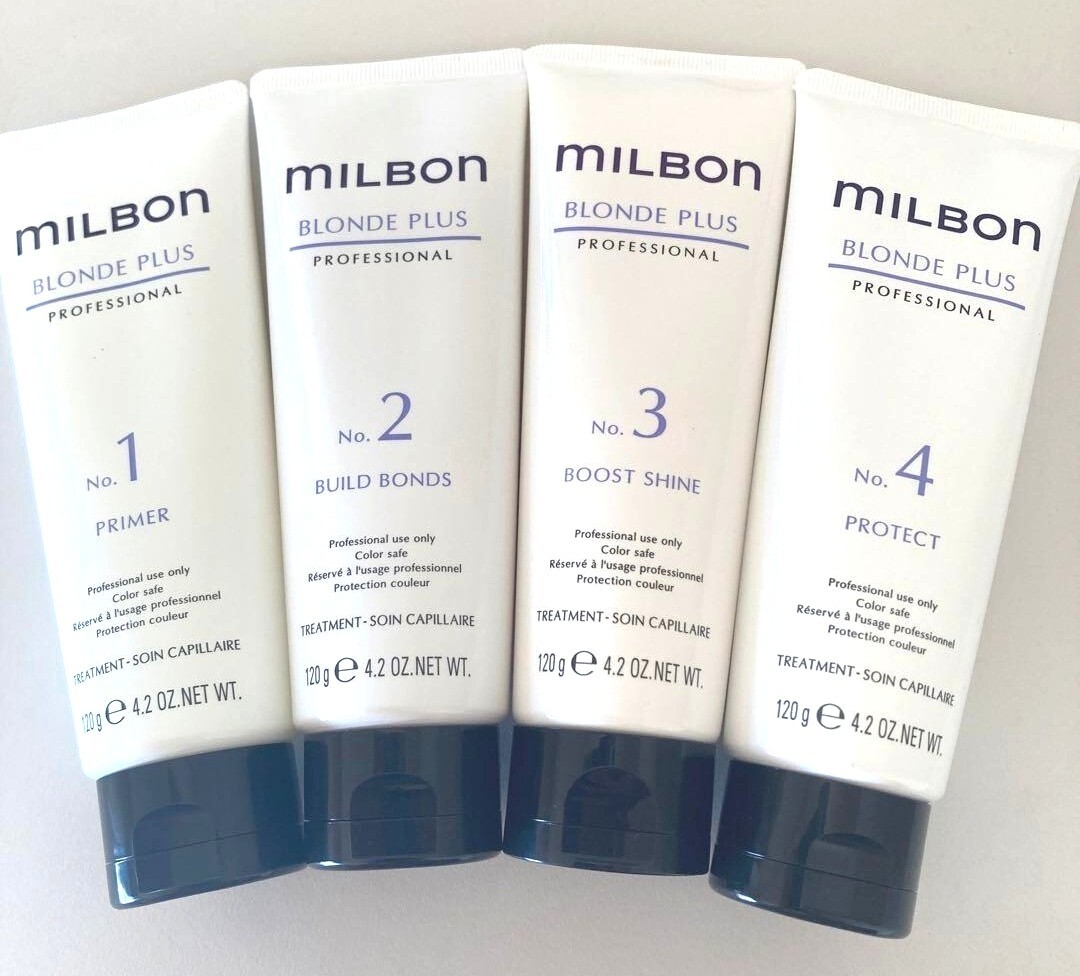 MILBON NOURISHING BLONDE PLUSセット Milbon professional blonde plus No.1.2.3.4 Full Set 16.93oz