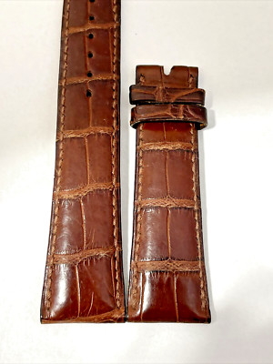 Daniel Jean Richard Watch Strap 22 x 18mm Alligator Dark Brown 7.5'' Unused OS