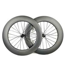 700C Carbon Fiber Road Bicycle Disc Brake Wheel Set Clincher Tubeless Tubular