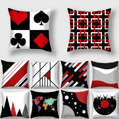red throw cushions