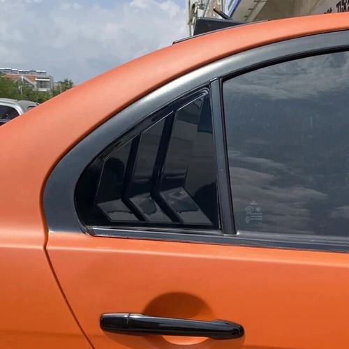 For Mitsubishi Lancer EVO 0916 Gloss Black Side Vent Window Louver Cover Trim M - Picture 2 of 9