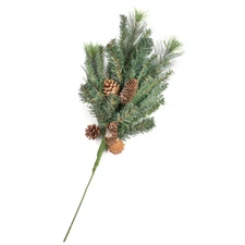 Set of 2 Snowy Artificial Mixed Pine 29" Sprays with Pinecone Accents