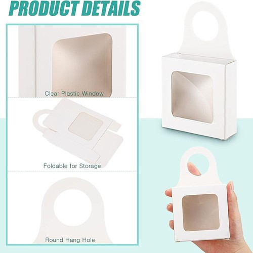 10pcs Foldable Wine Bottle Box with Window Bottle Gift Boxes Party Decor - Picture 4 of 8