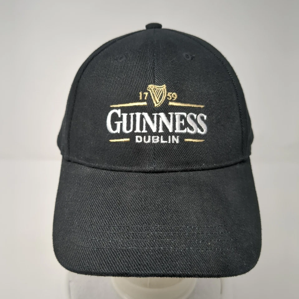 Sombrero Guinness Dublin Slideback Negro 59cm Ajustable Bordado 6 Paneles Foto 2 de 4