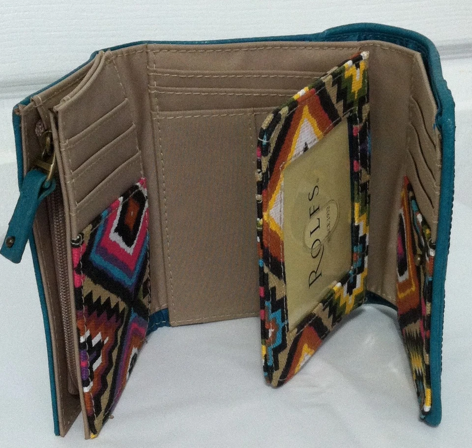 Rolfs Mujer Cartera Multifunción Cartera Organizador Monedero Cremallera Alrededor Nuevo Foto 2 de 4