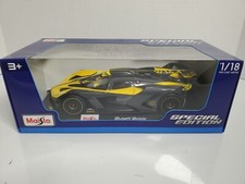 Maisto Special Edition 1:18 Boxed Bugatti Bolide Diecast Model | Yellow & Black